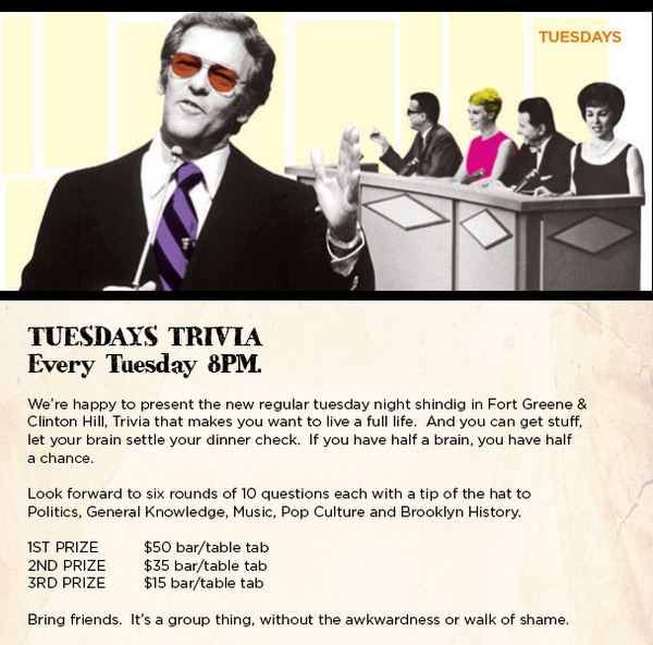 TUESDAYS TRIVIA AT CHEZ LOLA